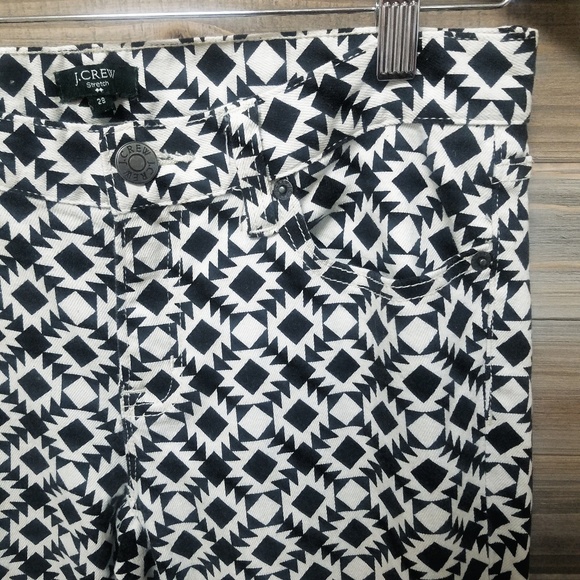 J. Crew | Aztec Print Stretch Skinny Jeans 28 - Picture 4 of 8